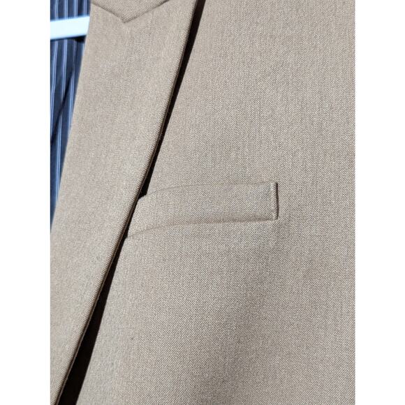 Banana Republic Classic Fit One Button Tan Fully Lined Blazer Womens Size 18 - Picture 5 of 10